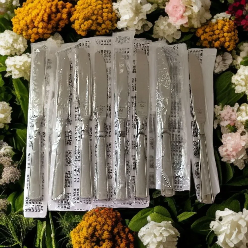 8 Pfaltzgraff Kenilworth Knives Knife Set Stainless Steel Solid Glossy‎ Flatware